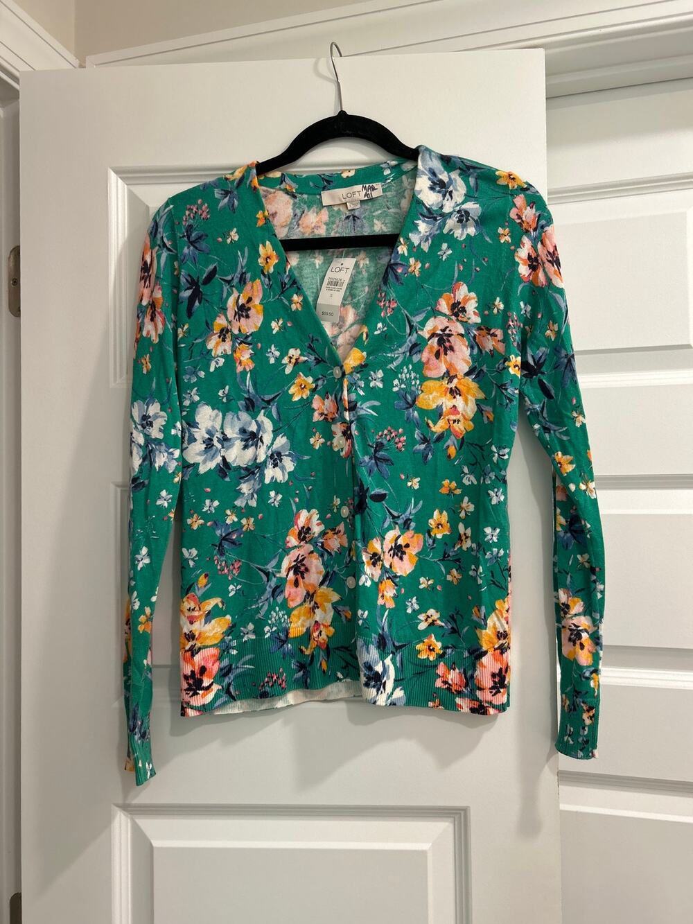 NWT Loft v neck cardigan Navy Blue size Small